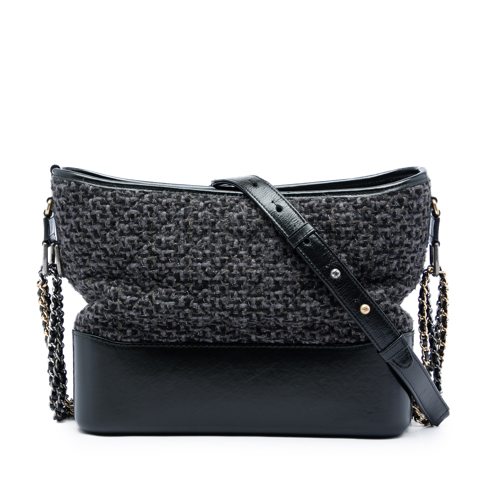 Pre-Loved Chanel Medium Tweed and Calfskin Gabrielle Crossbody